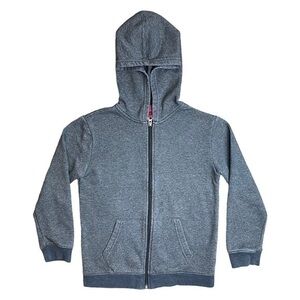 Cat & Jack Boys Dark Gray Full Zip Red Tab Casual Fall Hoodie Size Small 6/7